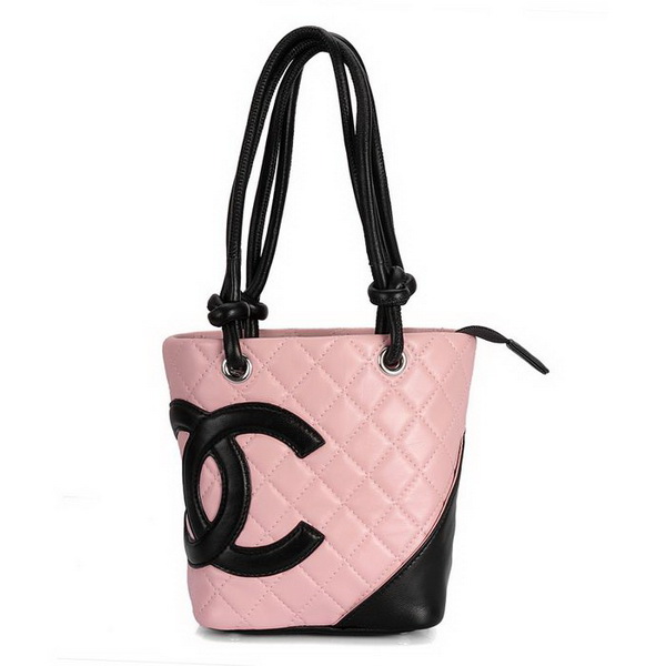 7A Discount Chanel Cambon Small Shoulder Bags 25166 Pink-Black